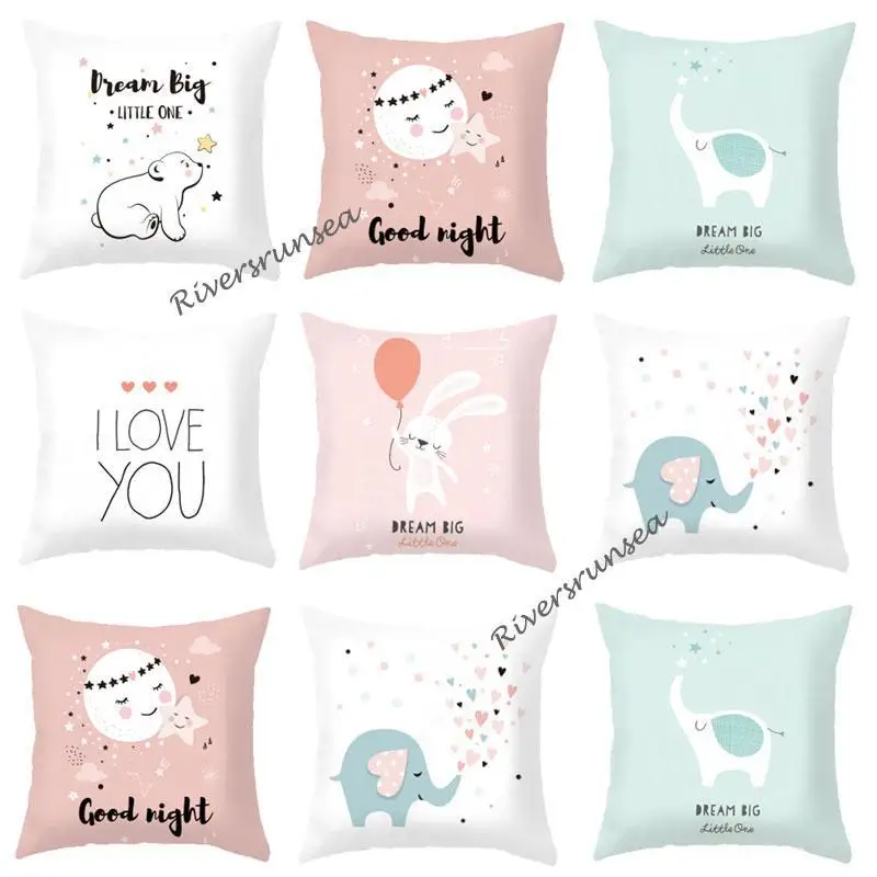 Cute Lovely Bear Cushion Cartoon Animal Rabbit Elephant Love English Letter Decorative Throw Pillows For Home Kids Bedroom Decor
Cute Lovely Bear Cushion Cartoon Animal Rabbit Elephant Love English Letter Decorative Throw Pillows For Home Kids Bedroom Decor