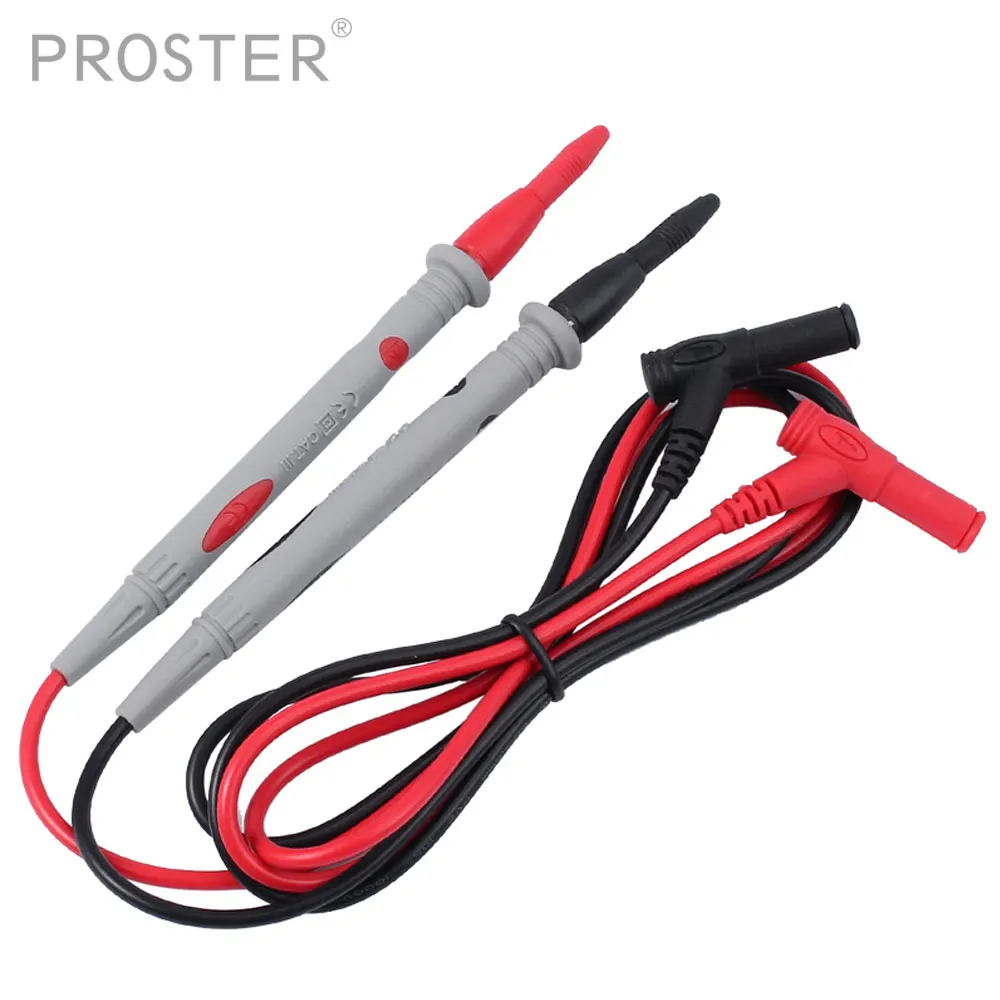 Proster 100cm 1M Industrial Heavy-Duty 1000V/20A Multimeter Test Lead Set Gold-Plate Cable Needle Wire Pen Red/Black Replacement
Proster 100cm 1M Industrial Heavy-Duty 1000V/20A Multimeter Test Lead Set Gold-Plate Cable Needle Wire Pen Red/Black Replacement