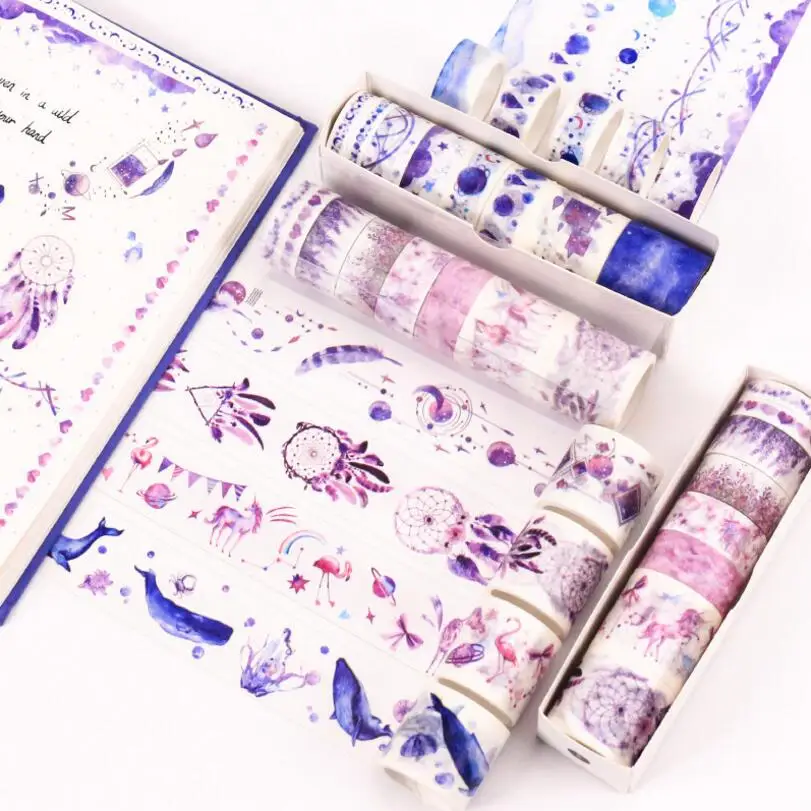 8 pcs/lot Ocean Stars Wisteria Floral Cute Paper Masking Washi Tape Set Japanese Stationery Kawaii Scrapbooking Supplies Sticker
8 pcs/lot Ocean Stars Wisteria Floral Cute Paper Masking Washi Tape Set Japanese Stationery Kawaii Scrapbooking Supplies Sticker