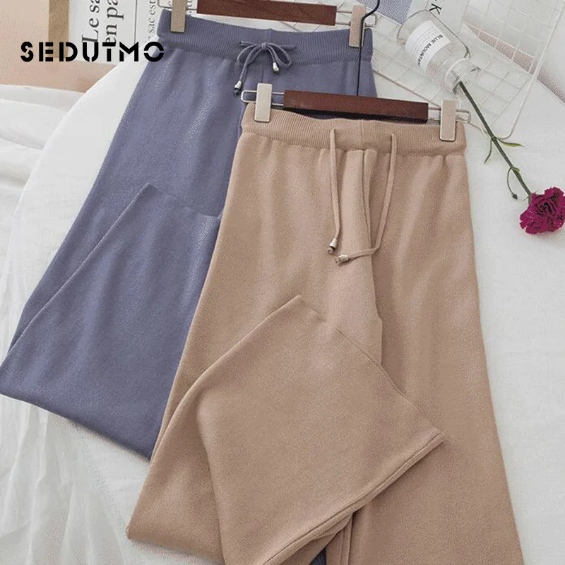 SEDUTMO Winter High Waist Wide Leg Pant Women Loose Trousers Knitting Vintage Pants Casual Streetwear Black Sweatpants ED582
SEDUTMO Winter High Waist Wide Leg Pant Women Loose Trousers Knitting Vintage Pants Casual Streetwear Black Sweatpants ED582