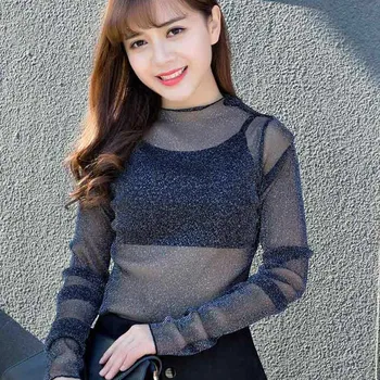 High Sexy Women Blouse See Through Transparent Mesh Long Sleeve Sheer Blouses Shirt Tops Tee DOG88
High Sexy Women Blouse See Through Transparent Mesh Long Sleeve Sheer Blouses Shirt Tops Tee DOG88