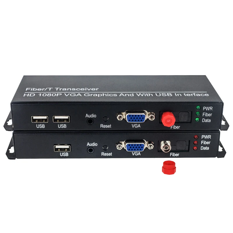 HD VGA band USB audio video optical fiber digital conversion extended transceiver KVM optical transceiver
HD VGA band USB audio video optical fiber digital conversion extended transceiver KVM optical transceiver
