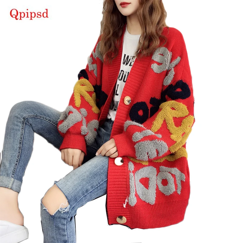 2018 New Korean Embroidery Colorblock Knitwear Coats Lazy Wind Sweaters Cardigan Women's Autumn And Winter Student Loose Jackets
2018 New Korean Embroidery Colorblock Knitwear Coats Lazy Wind Sweaters Cardigan Women's Autumn And Winter Student Loose Jackets