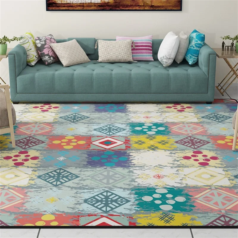 Colorful Patched Geometric Parlor Living Room Decorative Carpet Floor Foot Door Yoga Mat Pad Bathroom Kitchen Area Rug Rectangle
Colorful Patched Geometric Parlor Living Room Decorative Carpet Floor Foot Door Yoga Mat Pad Bathroom Kitchen Area Rug Rectangle