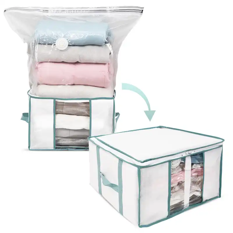 Taili Foldable Storage Box For Clothes Pillow Quilts Duvet