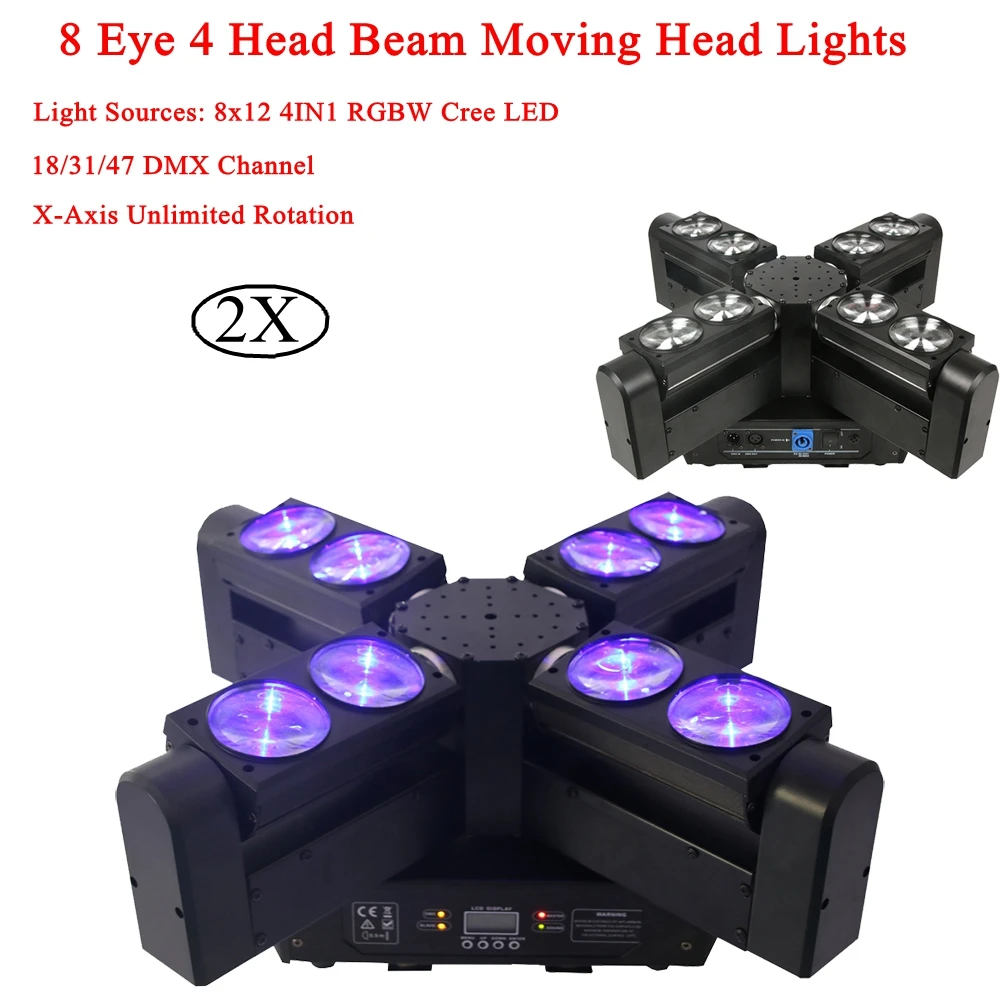 2 шт./лот Светодиодный 8x12 Вт RGBW 4 в 1 луч сценический свет DMX512 8 глаз 4 головки движущаяся головка диско свет для DJ KTV бар вечерние ринка лазерный сценический свет
2 шт./лот Светодиодный 8x12 Вт RGBW 4 в 1 луч сценический свет DMX512 8 глаз 4 головки движущаяся головка диско свет для DJ KTV бар вечерние ринка лазерный сценический свет