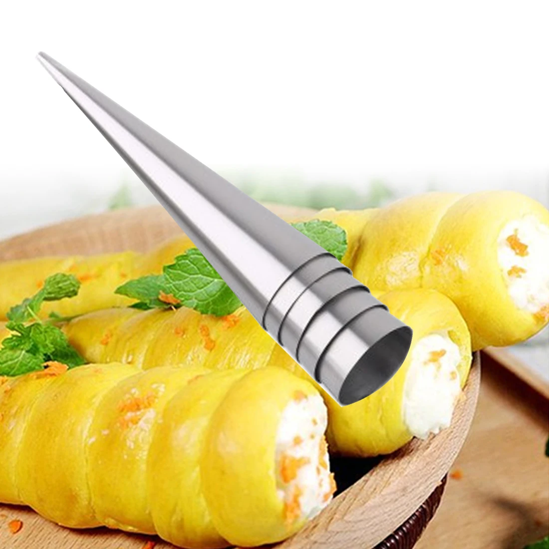 Cake Tools Croissants Mold DIY Spiral Baked Horn Cone Baking Bread Cake Mold Stainless Steel
Cake Tools Croissants Mold DIY Spiral Baked Horn Cone Baking Bread Cake Mold Stainless Steel