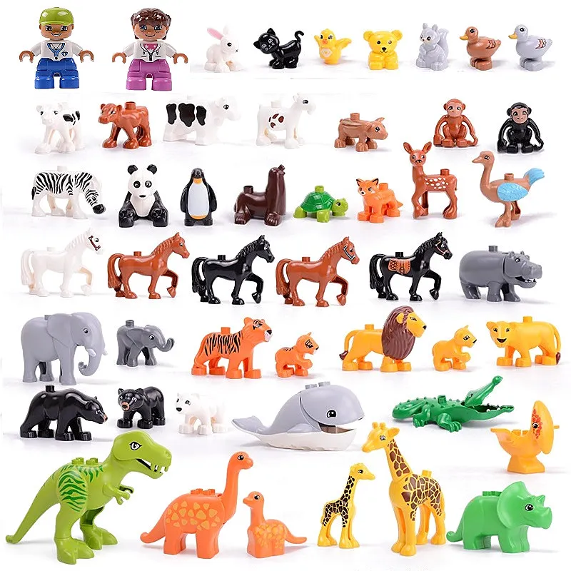 Big Bricks Compatible with Duploed Blocks Creative Animal Building Block Dinosaur Elephant Dog Cat Bear Kid Educational Toy Gift
Big Bricks Compatible with Duploed Blocks Creative Animal Building Block Dinosaur Elephant Dog Cat Bear Kid Educational Toy Gift