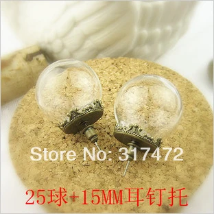 wholesale!50set/lot 25*15mm Glass vial globe & antique bronze stud earring DIY glass vial pendant stud earrings
wholesale!50set/lot 25*15mm Glass vial globe & antique bronze stud earring DIY glass vial pendant stud earrings