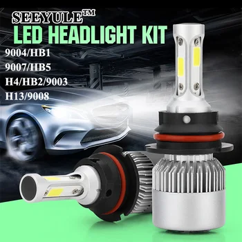

1 pair SEEYULE New S2 6000K 8000LM Car LED Light Bulbs Headlights Headlamp 9004/HB1 9007/HB5 H13/9008 H4/HB2/9003 Hi/Lo Beam