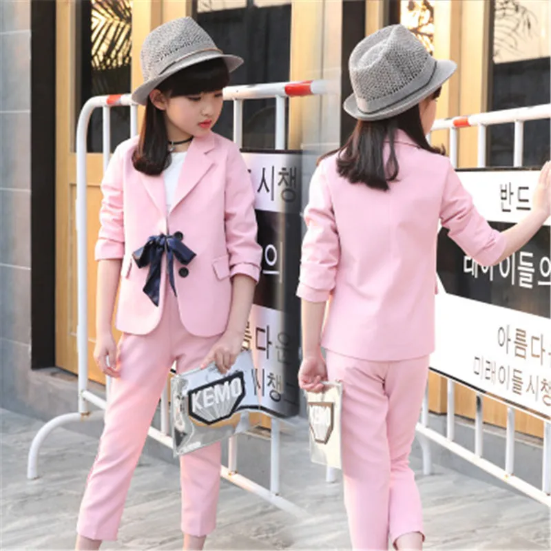 2019 Children girls clothing set 2019 spring teenage girls suit bow-knot jacket+pants school kids clothes girls clothes AA3598
2019 Children girls clothing set 2019 spring teenage girls suit bow-knot jacket+pants school kids clothes girls clothes AA3598