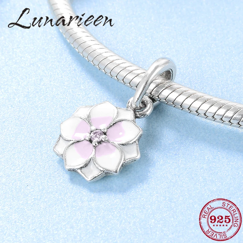 2019 fashion 925 Sterling Silver pink CZ Magnolia Bloom fine Pendants beads Fit Original Pandora Charm Bracelet Jewelry making
2019 fashion 925 Sterling Silver pink CZ Magnolia Bloom fine Pendants beads Fit Original Pandora Charm Bracelet Jewelry making