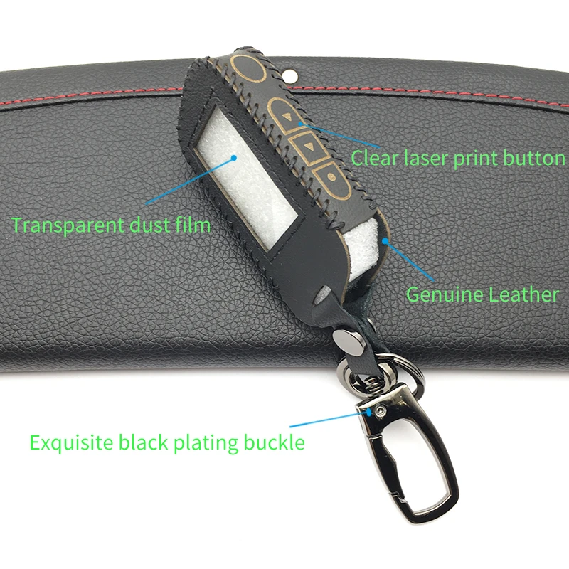 A93 Russian Version for Starline A93 / A63 Two Way Car Alarm LCD Remote Control 100% Leather Key Case Key Cover Fob Chain
A93 Russian Version for Starline A93 / A63 Two Way Car Alarm LCD Remote Control 100% Leather Key Case Key Cover Fob Chain