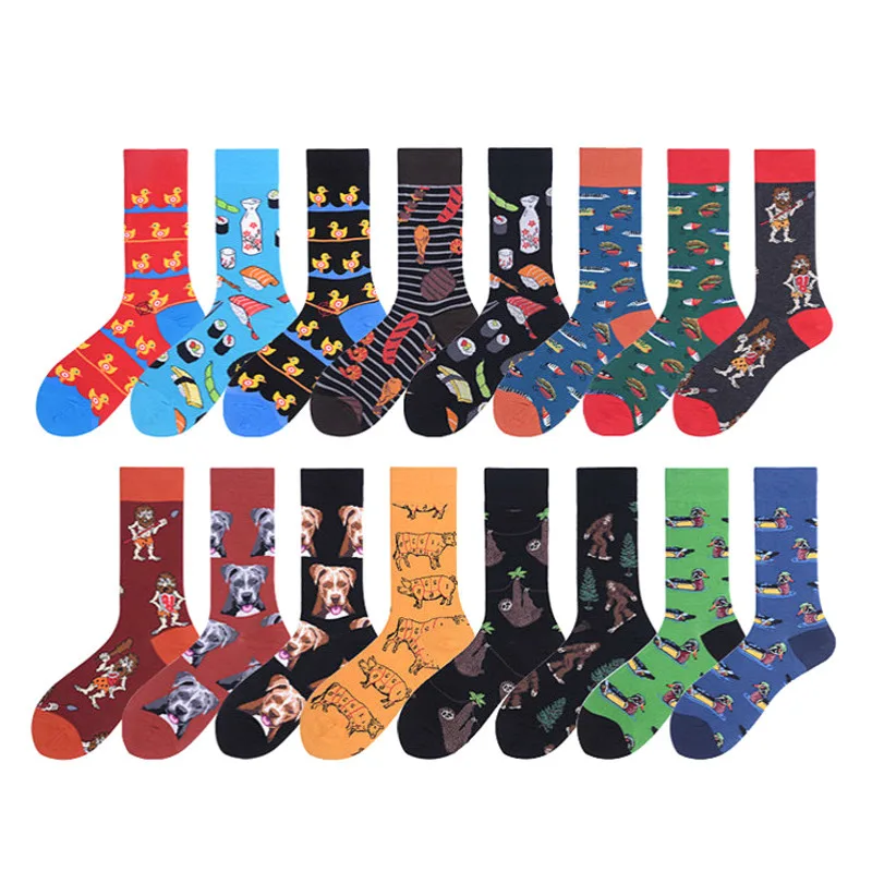 PEONFLY New 2019 Autumn Winter Men Socks Funny Cartoon Duck Dog Pattern Happy Socks Novelty Sushi Combed Cotton Sokken
PEONFLY New 2019 Autumn Winter Men Socks Funny Cartoon Duck Dog Pattern Happy Socks Novelty Sushi Combed Cotton Sokken
