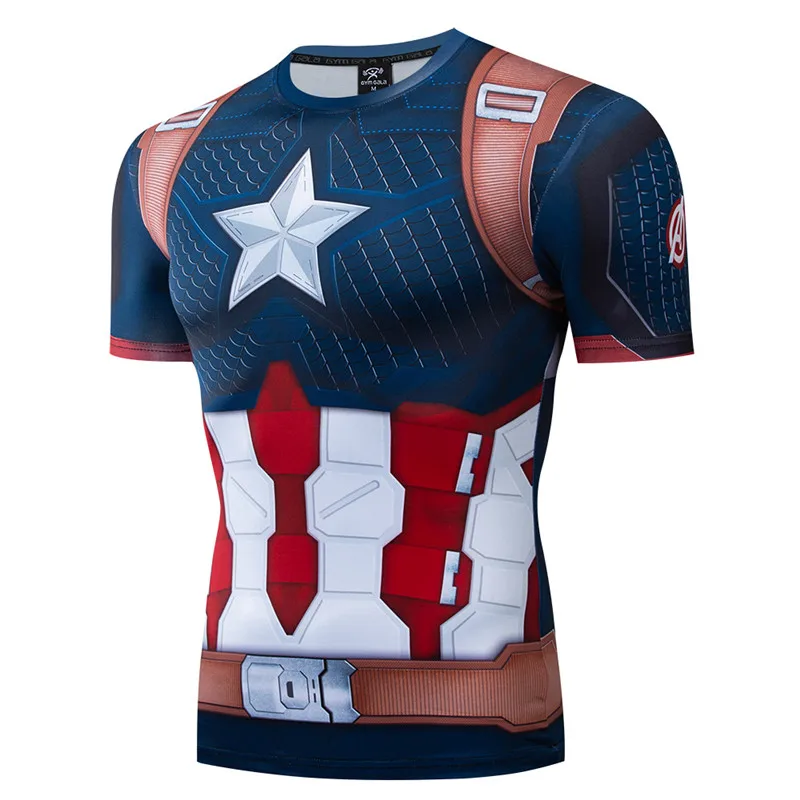 Avengers 4 Captain America 2019 Men Gym Shirts Running T-shirt Compression Fitness Workout Shirts Quick Dry Sports
Avengers 4 Captain America 2019 Men Gym Shirts Running T-shirt Compression Fitness Workout Shirts Quick Dry Sports