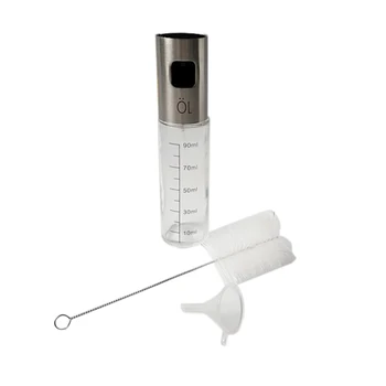 TFBC Food Oil Vaporizer, Stainless Steel Vinegar Oil Spray, 100ml Glass Olive Oil Bottle with 1 Cleaning Brush and 1 Mini Funn
TFBC Food Oil Vaporizer, Stainless Steel Vinegar Oil Spray, 100ml Glass Olive Oil Bottle with 1 Cleaning Brush and 1 Mini Funn
