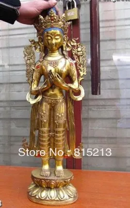 bi00581 Tibet Buddhism Bronze gild Stand White TaRa GuanYin Guan Yin Bodhisattva Statue
bi00581 Tibet Buddhism Bronze gild Stand White TaRa GuanYin Guan Yin Bodhisattva Statue