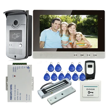 Free Shipping New 10" LCD Color Screen Video Door Phone Intercom System + 700TVL HD RFID Reader Door bell Camera + 180kg EM Lock
Free Shipping New 10" LCD Color Screen Video Door Phone Intercom System + 700TVL HD RFID Reader Door bell Camera + 180kg EM Lock