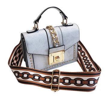 

JHD-Pu Leather Handbag Women Bags Fashion Small Shoulder Bag Flap Tote Ladies Messenger Bag Female Rivet Chain Crossbody Bag