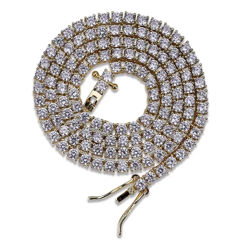 Hip Hop Necklace Gold/Silver Color All Iced Out Copper Micro Pave CZ Stone 3mm Tennis Chain Necklace With 16"18"20" Dropshipping
Hip Hop Necklace Gold/Silver Color All Iced Out Copper Micro Pave CZ Stone 3mm Tennis Chain Necklace With 16"18"20" Dropshipping