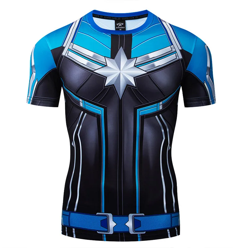 2019 New Men T-shirt Blue Marvel Captain 3D Print Compression Shirt Cosplay Costume Superhero Tshirts Short Sleeve Polyester Top
2019 New Men T-shirt Blue Marvel Captain 3D Print Compression Shirt Cosplay Costume Superhero Tshirts Short Sleeve Polyester Top