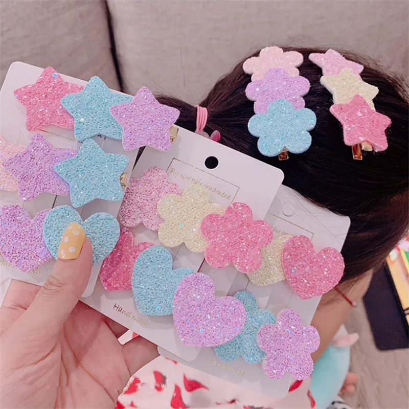 10pcs/lot New Candy Color Heart Hair Clips Glitter Stars Girls Hairpin Summer Flowers Barrette Fashion Princess Hair Accessories
10pcs/lot New Candy Color Heart Hair Clips Glitter Stars Girls Hairpin Summer Flowers Barrette Fashion Princess Hair Accessories