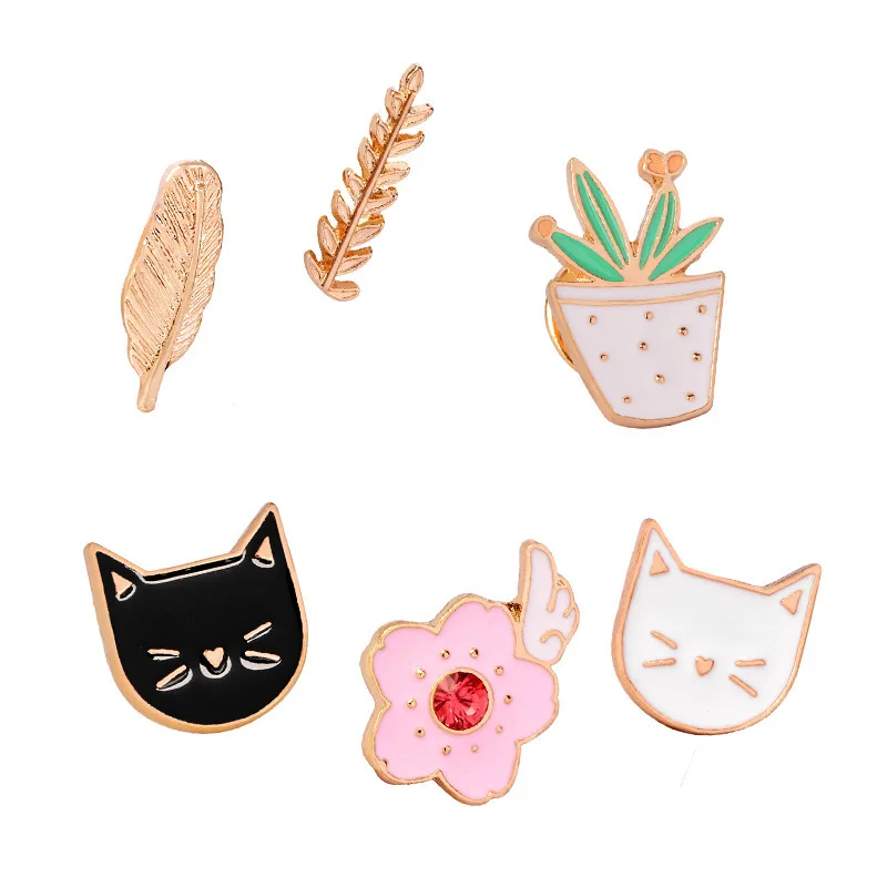 Fashion Cartoon Pink Flower Coctus Plants Cat Enamel Brooch Animal Leaves Pins Denim Jacket Button Bag Badge Accessories
Fashion Cartoon Pink Flower Coctus Plants Cat Enamel Brooch Animal Leaves Pins Denim Jacket Button Bag Badge Accessories