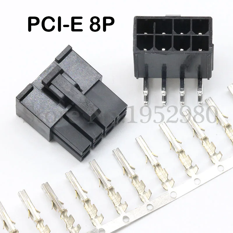 20 Set 4.2mm Connector PC Computer Graphics Card PCI-E GPU 8Pin 5557 Curved Needle Socket+Male Housing
20 Set 4.2mm Connector PC Computer Graphics Card PCI-E GPU 8Pin 5557 Curved Needle Socket+Male Housing
