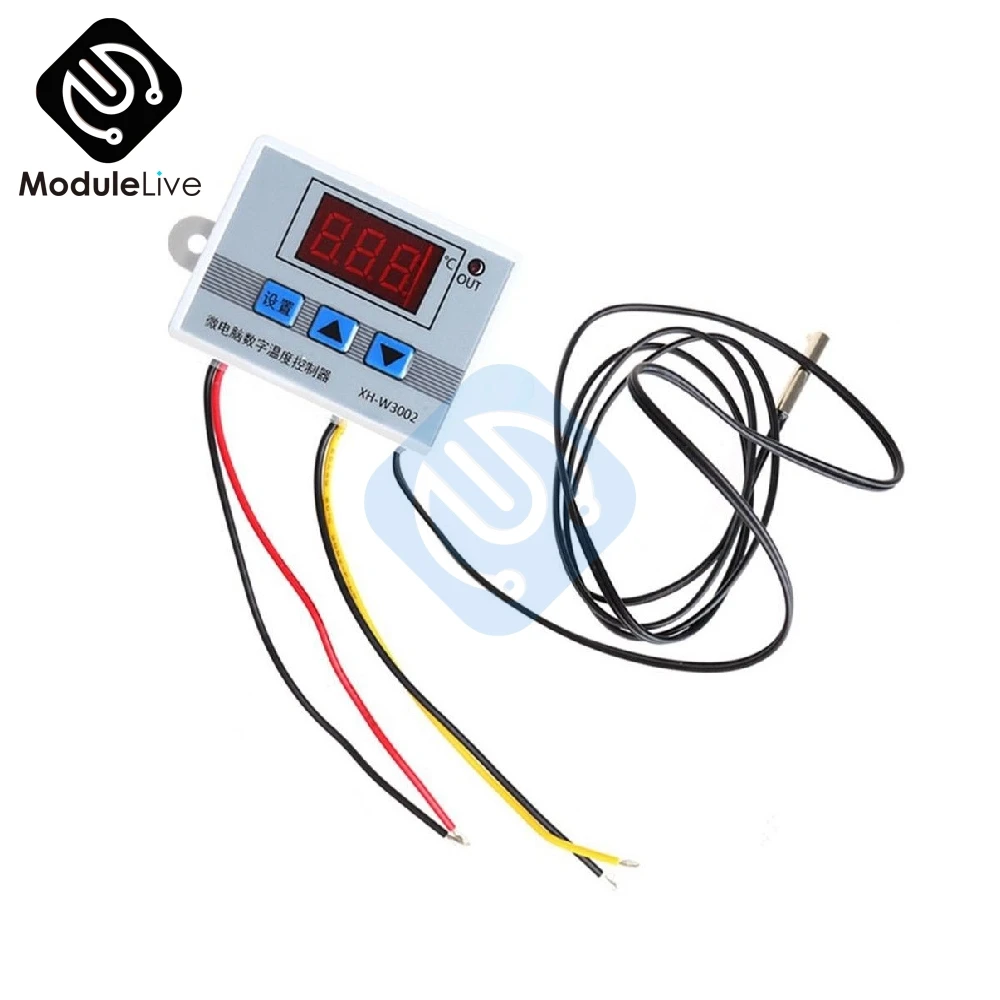 W3002 110V 220V LED Digital Temperature Controller Thermos Thermoregulator Sensor Meter Heating Cooling+1m 10k 3950 Wire
W3002 110V 220V LED Digital Temperature Controller Thermos Thermoregulator Sensor Meter Heating Cooling+1m 10k 3950 Wire