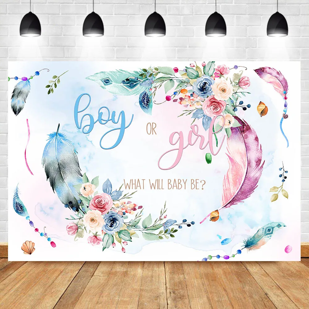 NeoBack Gender Reveal Backdrop Colorful Feather Flower Baby Shower Photo Background Boy or Girl Gender Reveal Banner Backdrops
NeoBack Gender Reveal Backdrop Colorful Feather Flower Baby Shower Photo Background Boy or Girl Gender Reveal Banner Backdrops
