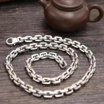 SOQMO Chain Necklace Pendant 100% Real 925 sterling silver Punk Wide 7mm Long Necklace men body fine jewelry accessories SQM151
SOQMO Chain Necklace Pendant 100% Real 925 sterling silver Punk Wide 7mm Long Necklace men body fine jewelry accessories SQM151