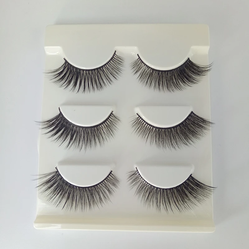 3 pairs Handmade 3D False Eyelashes Thick Natural Bare Makeup Tools Beauty Brighten Eye Tail Lengthened Hight Quality
3 pairs Handmade 3D False Eyelashes Thick Natural Bare Makeup Tools Beauty Brighten Eye Tail Lengthened Hight Quality