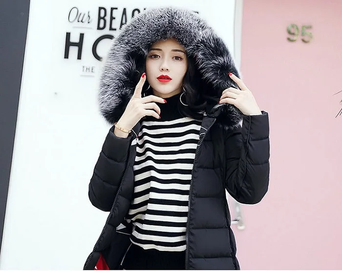 2017 Winter Jacket women long down jacket Plus Size Womens Parkas real fur Thicken Outerwear winter coats+18