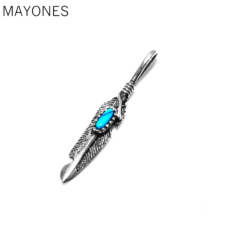 MAYONES Feather Thai Silver Pendants 100% 925 Sterling Silver Vintage Necklace Pendant for Women Men Handmade Fashion Jewelry
MAYONES Feather Thai Silver Pendants 100% 925 Sterling Silver Vintage Necklace Pendant for Women Men Handmade Fashion Jewelry