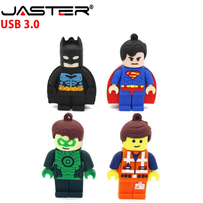 JASTER Cartoon Hot high speed USB flash drive Cartoon Lego Batman Superman Series USB 3.0 64GB 32GB 16GB 4GB USB Memory stick
JASTER Cartoon Hot high speed USB flash drive Cartoon Lego Batman Superman Series USB 3.0 64GB 32GB 16GB 4GB USB Memory stick