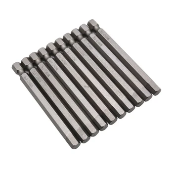 10Pcs 75mm Length 6mm Diameter Tip Magnetic Head Hexagon Screwdriver Bit Set Tools
10Pcs 75mm Length 6mm Diameter Tip Magnetic Head Hexagon Screwdriver Bit Set Tools