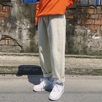 2019 Korean Men Casual Loose White/black Cowboy Haren Pants Baggy Jeans Wash Denim Solid Color Straight Trousers Homme S-XL
2019 Korean Men Casual Loose White/black Cowboy Haren Pants Baggy Jeans Wash Denim Solid Color Straight Trousers Homme S-XL