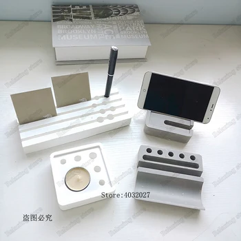 Pen Container Holder Concrete Molds Phone Bracket Cement Clay Mold Desk Decor Candlestick Plaster Craft Silicone Mould 
Pen Container Holder Concrete Molds Phone Bracket Cement Clay Mold Desk Decor Candlestick Plaster Craft Silicone Mould