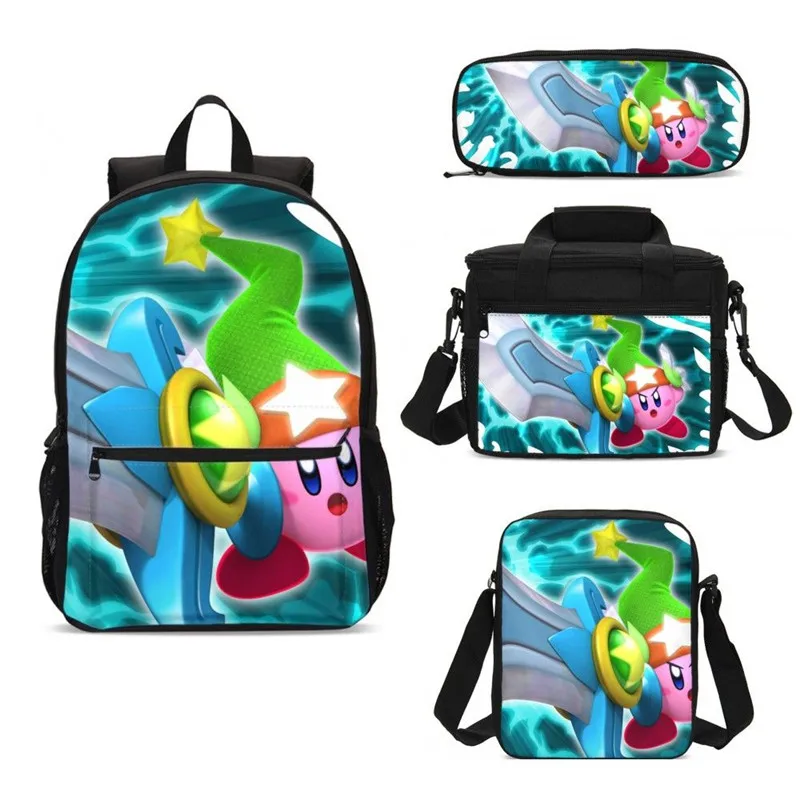 4Pcs/Set Portfolio School Bags For Boys Girls Cute Cartoon Kirby 3D Printing Bookbag Laptop Backpacks Children Mochila Escolar
4Pcs/Set Portfolio School Bags For Boys Girls Cute Cartoon Kirby 3D Printing Bookbag Laptop Backpacks Children Mochila Escolar