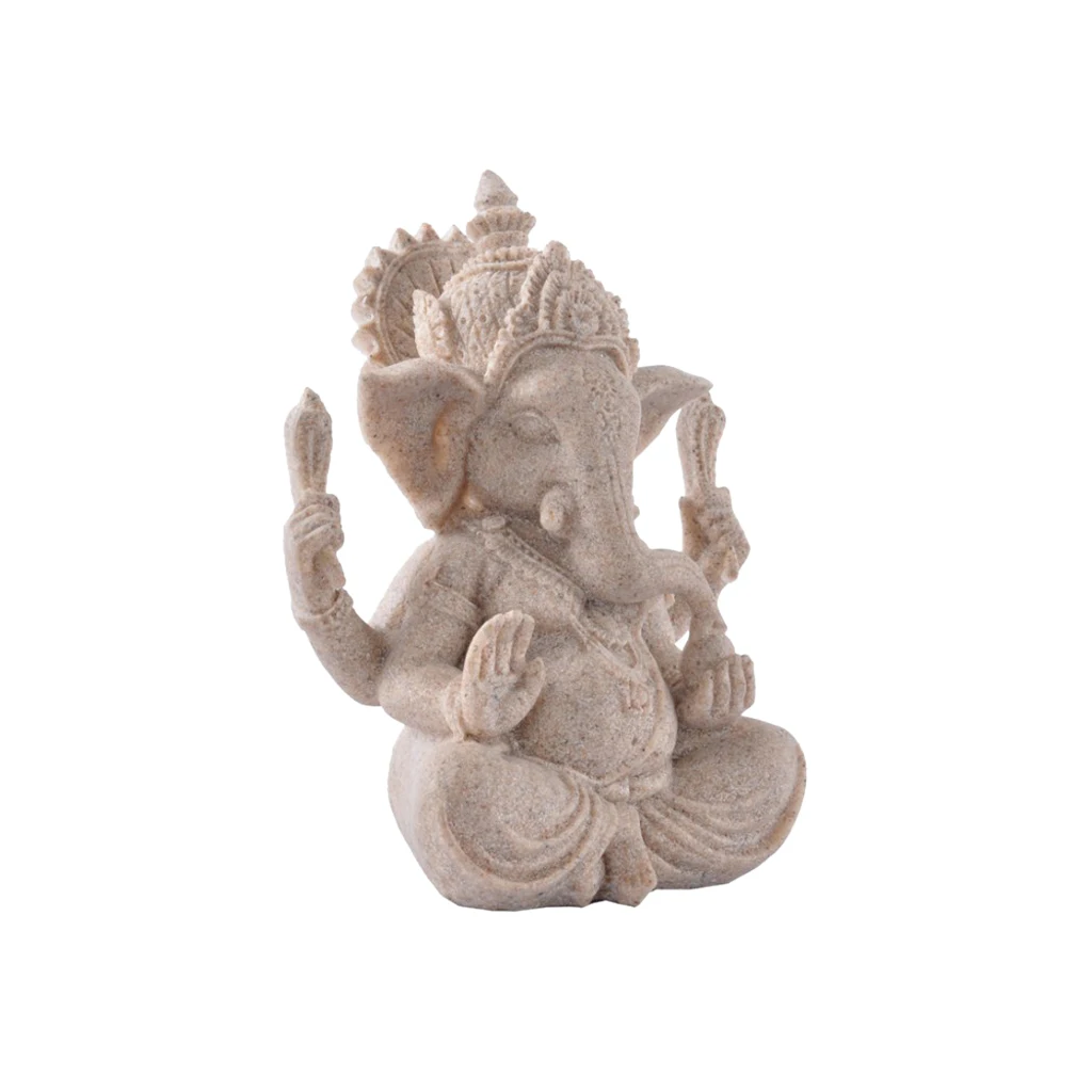Generic Hue Sandstone Ganesha Buddha Elephant Statue Sculpture Handmade Figurine