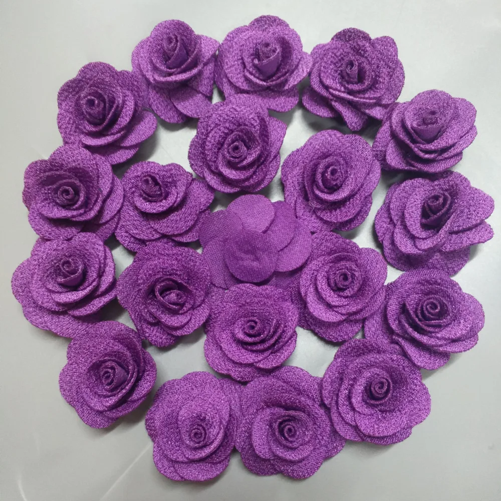 20Pieces/Bag Purple Rose Handmade 3.5CM Fabric Rose Cotton Cloth Flowers Hand DIY Wedding Bouquet Flower Material Accessories
20Pieces/Bag Purple Rose Handmade 3.5CM Fabric Rose Cotton Cloth Flowers Hand DIY Wedding Bouquet Flower Material Accessories