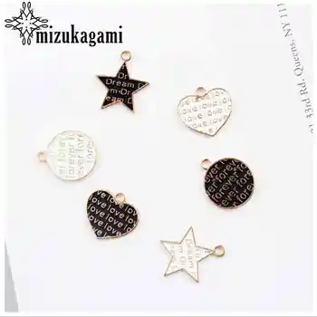 Alloy Pentagonal Star Round Brand Heart Charms 10pcs/lot For DIY Fashion Earrings Jewelry Making Accessories
Alloy Pentagonal Star Round Brand Heart Charms 10pcs/lot For DIY Fashion Earrings Jewelry Making Accessories