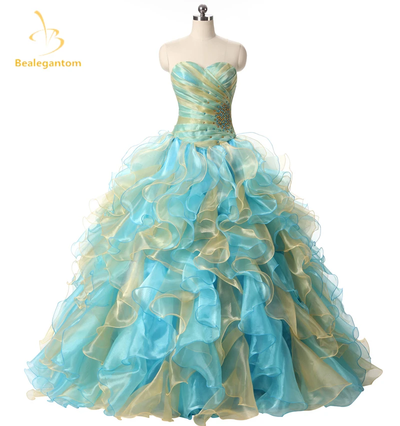 Bealegantom Gradient Stock Quinceanera Dresses Ball Gown 2019 Beaded Crystals Lace Up Sweet 16 Dress Vestidos De 15 Anos QA1101 | Свадьбы и