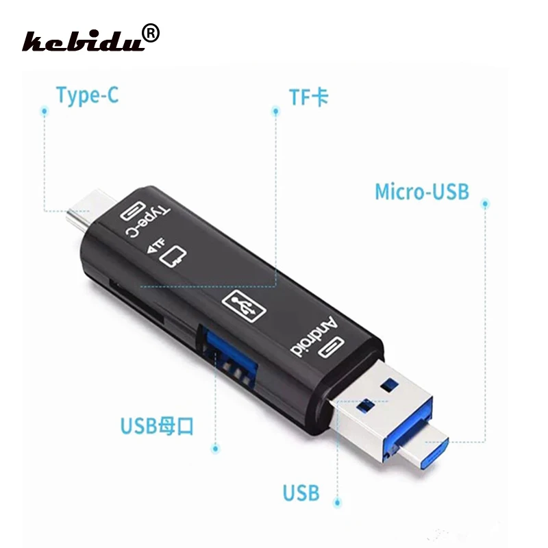 Kebidu All In 1 OTG Card Reader Usb 3.1 Card Reader Type C USB C Micro USB Memory High Speed SD TF Micro SD Card Reader Newest
Kebidu All In 1 OTG Card Reader Usb 3.1 Card Reader Type C USB C Micro USB Memory High Speed SD TF Micro SD Card Reader Newest