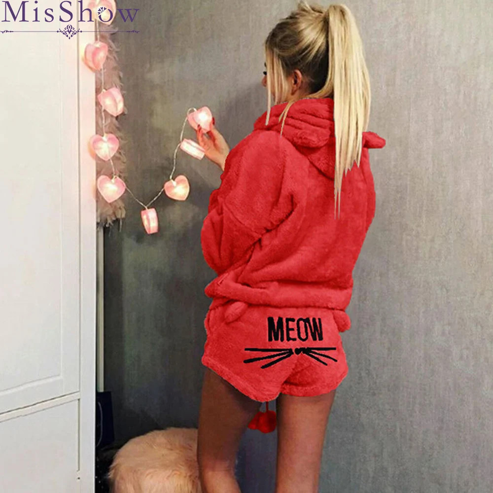 Women Pajama Sets 2019 Flannel Cartoon Autumn winter Warm pijama plus size Pyjamas Hooded Sleepwear Cat female Animal pajama
Women Pajama Sets 2019 Flannel Cartoon Autumn winter Warm pijama plus size Pyjamas Hooded Sleepwear Cat female Animal pajama