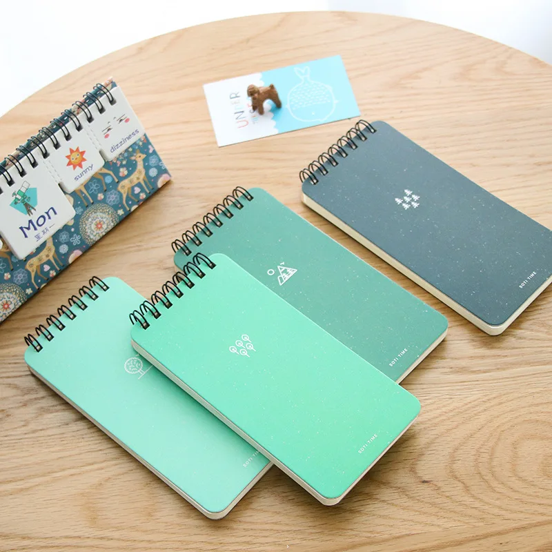 Green notepad Mini coil notebook 80 sheet line paper memo agenda Pocket book Stationery Office accessories School supplies A6853
Green notepad Mini coil notebook 80 sheet line paper memo agenda Pocket book Stationery Office accessories School supplies A6853