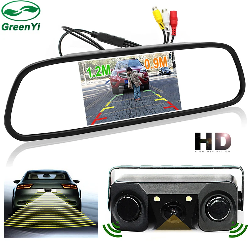 3in1 Video Parking Assistance Sensor Backup Radar With Rear View Camera + 4.3 inch LCD Car Rearview Mirror Monitor
3in1 Video Parking Assistance Sensor Backup Radar With Rear View Camera + 4.3 inch LCD Car Rearview Mirror Monitor