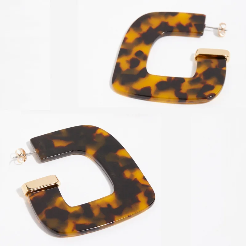 New Fashion Tortoise Color Leopard Print Acrylic Acetic Acid Sheet Geometric Circle Square Long Drop Earrings for Women
New Fashion Tortoise Color Leopard Print Acrylic Acetic Acid Sheet Geometric Circle Square Long Drop Earrings for Women
