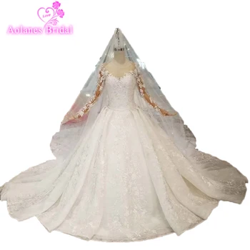 Robe De Mariee Mariage Ball Gown Wedding Dress 2019 Nude Neckline Arabic Dubai Lace Appliques Wedding Dresses Gowns Trouwjurk
Robe De Mariee Mariage Ball Gown Wedding Dress 2019 Nude Neckline Arabic Dubai Lace Appliques Wedding Dresses Gowns Trouwjurk