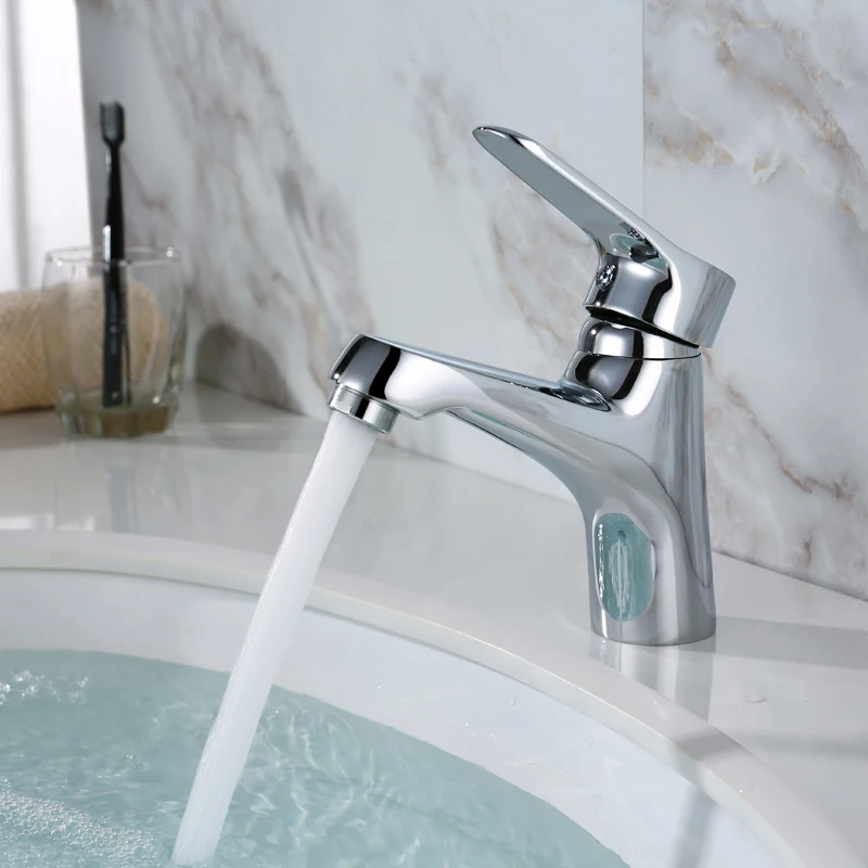 OLMEY BRASS Home Bathroom Sink Faucet, Single Lever One Hole Lavatory Vanity Basin Faucet, Chrome Plated Basin Mixer Taps
OLMEY BRASS Home Bathroom Sink Faucet, Single Lever One Hole Lavatory Vanity Basin Faucet, Chrome Plated Basin Mixer Taps